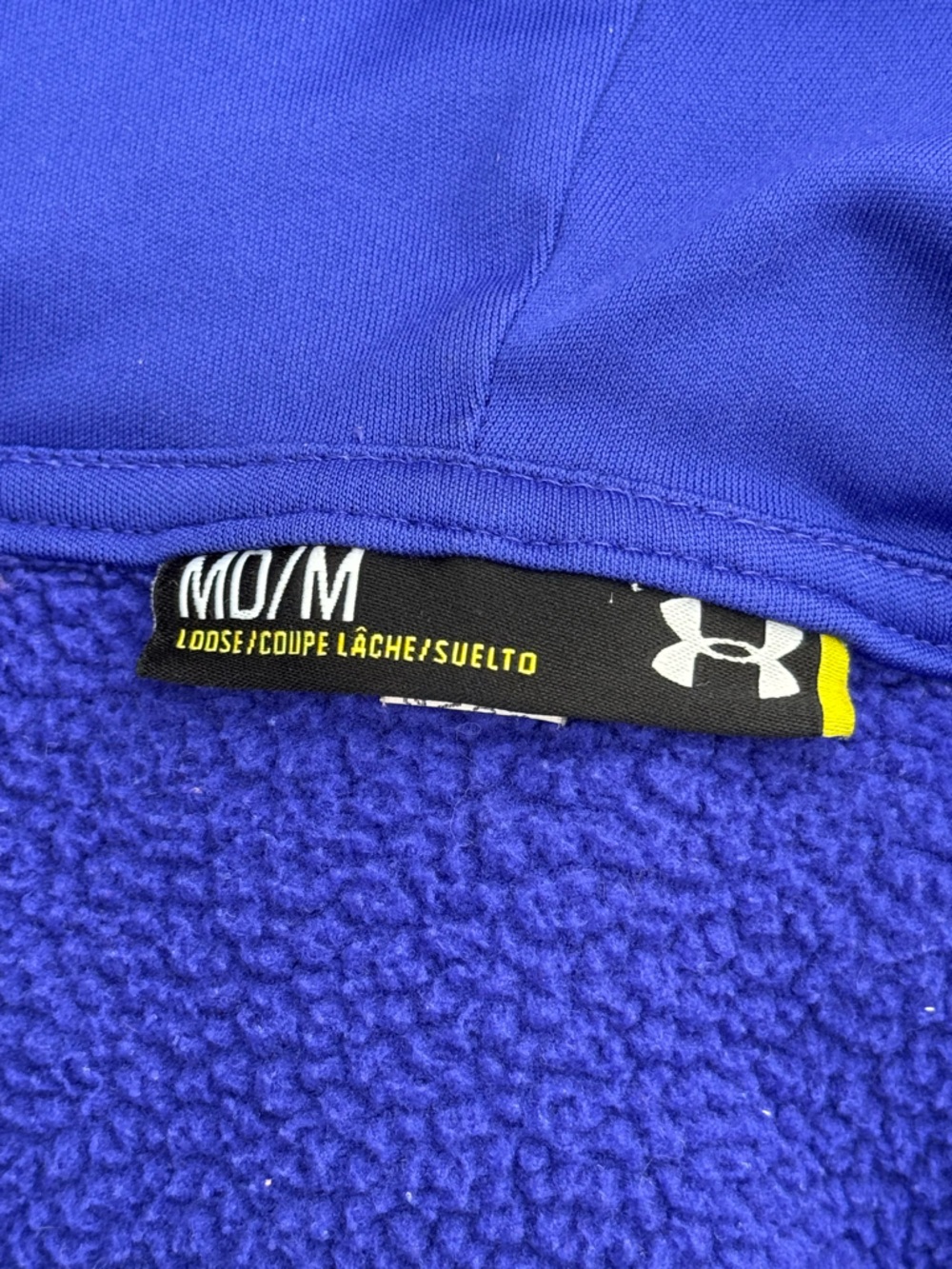 Under Armour Fleece Storm Hooded Track Jacket Royal / White Women’s size Medium - Picture 6 of 7